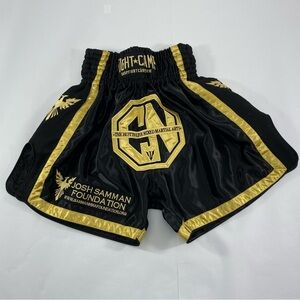 Black & Gold Embroidered Mixed Martial Arts Fight Camp Shorts Men’s Size M